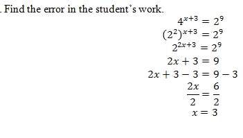 Equations with Variables in Exponents Worksheet (pdf) and Answer Key