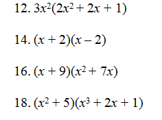 Operations with Polynomials Worksheet pdf and Answer Key. 33 scaffolded questions on 