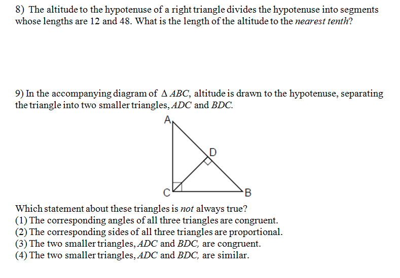 Example Questions 8, 9