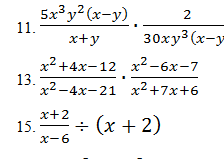 Example Question 11-15