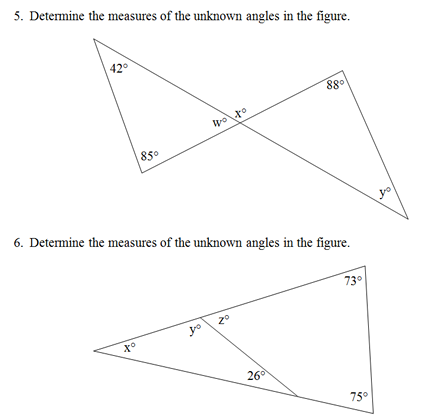 Picture Interior Angles of Triangle